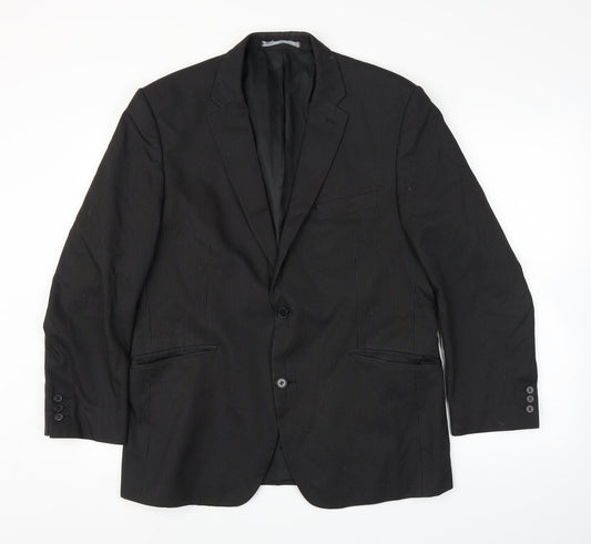 Preworn Mens Black   Jacket Suit Jacket Size 42