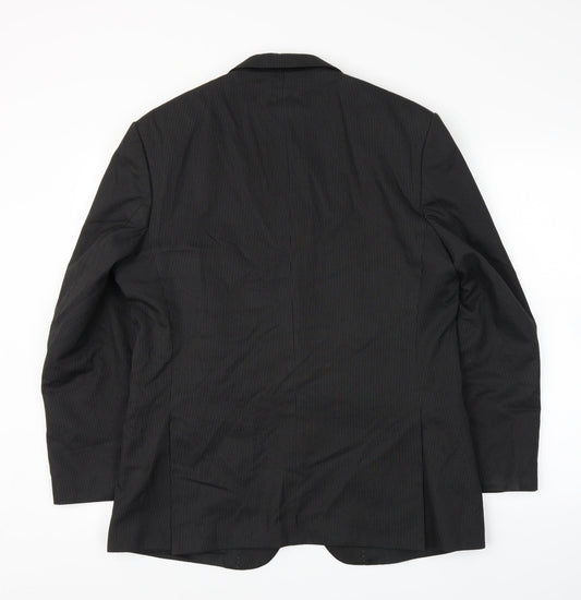 Preworn Mens Black   Jacket Suit Jacket Size 42