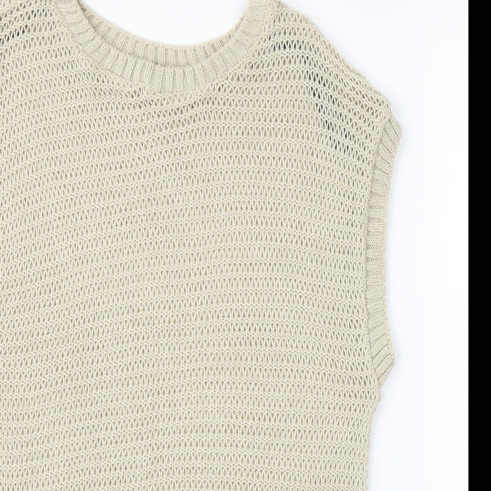 Warehouse Womens Beige   Vest Jumper Size 6