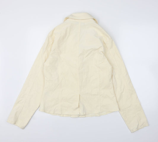 Saint Tropez Womens Ivory  Corduroy Jacket  Size XL