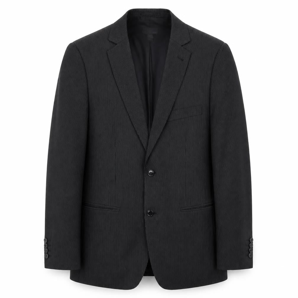 H&M Mens Grey Striped  Jacket Suit Jacket Size 42