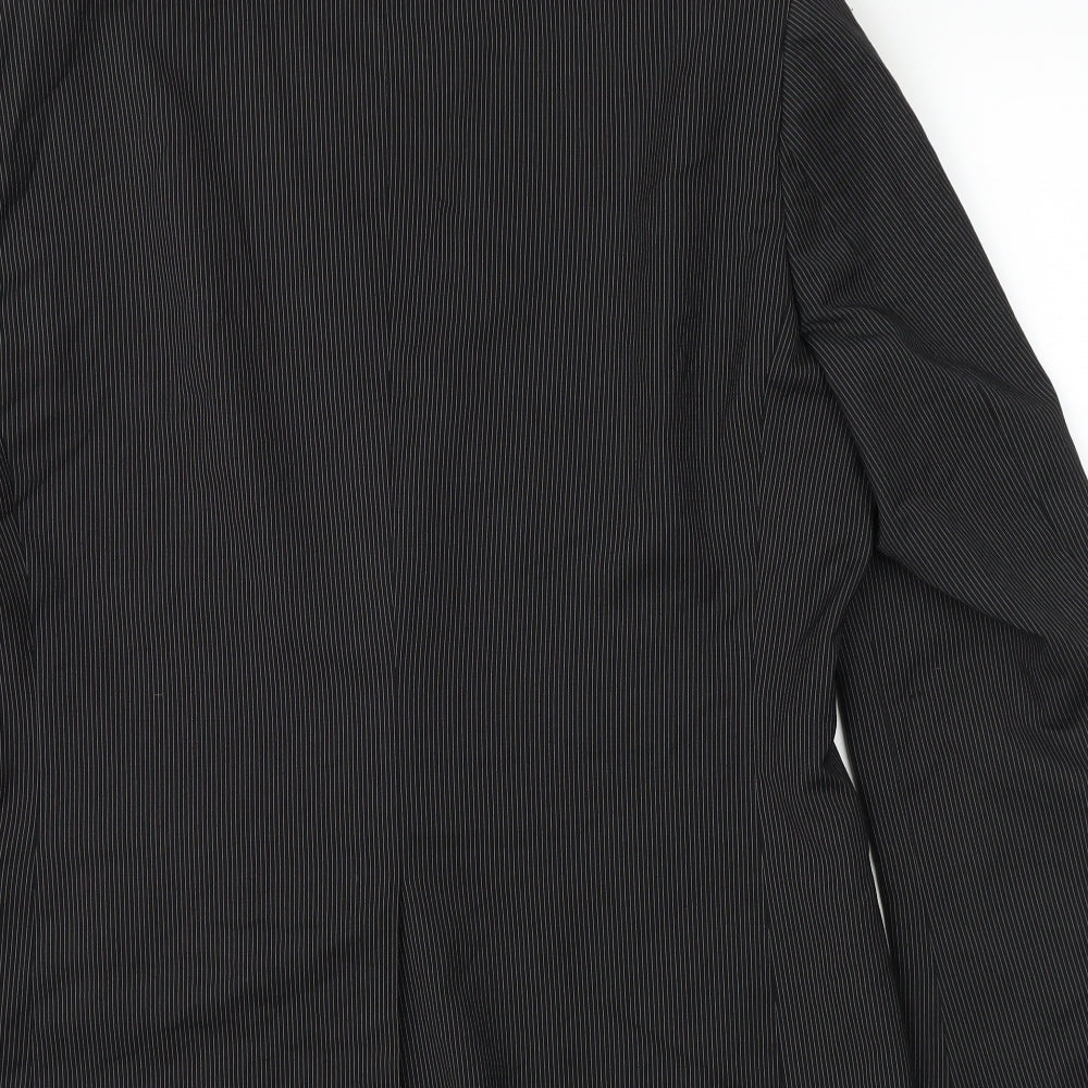 H&M Mens Grey Striped  Jacket Suit Jacket Size 42