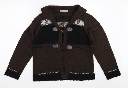 Ze-Ze Womens Brown   Cardigan Jumper Size L
