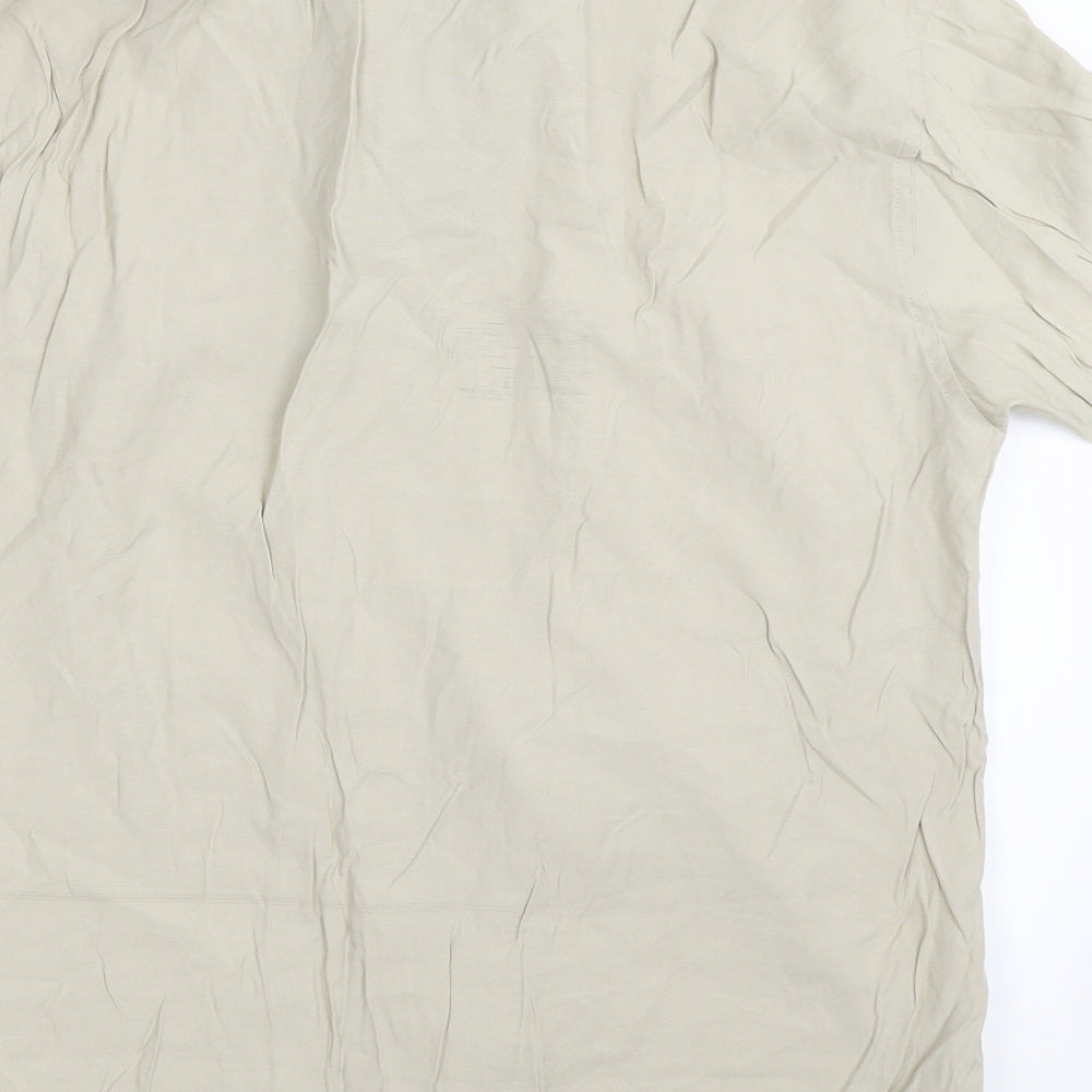 Fransa Mens Beige    Button-Up Size S
