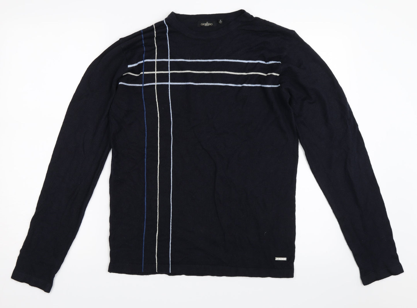 Giorgio Mens Blue   Pullover Jumper Size S