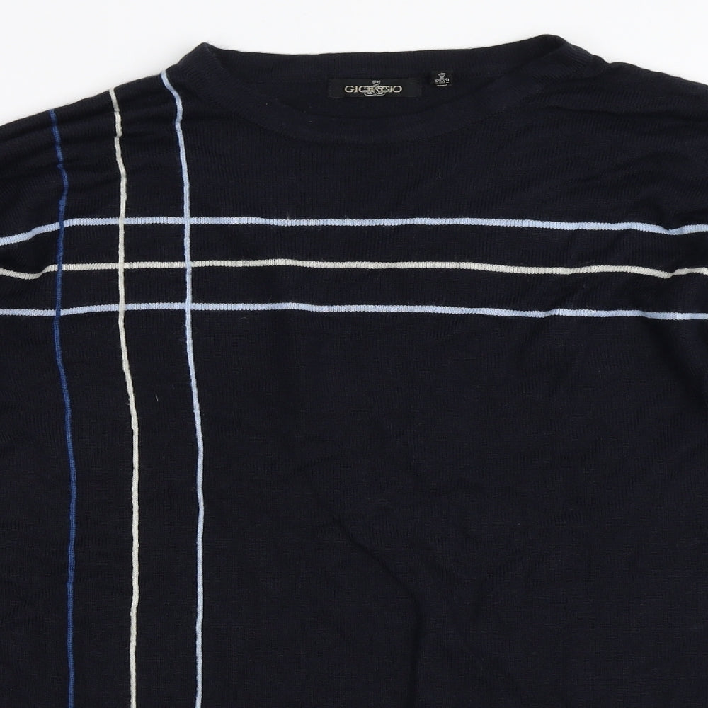 Giorgio Mens Blue   Pullover Jumper Size S