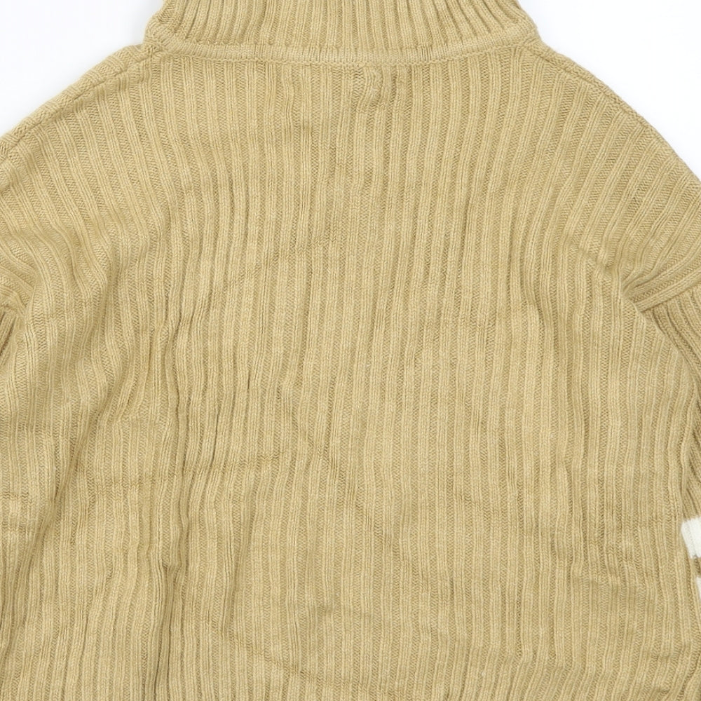 Neon Rose Womens Beige Striped  Pullover Jumper Size M