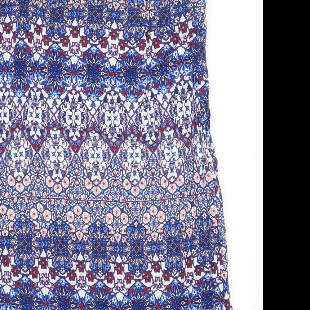 Atmosphere Womens Blue Geometric  Tank Dress  Size 12