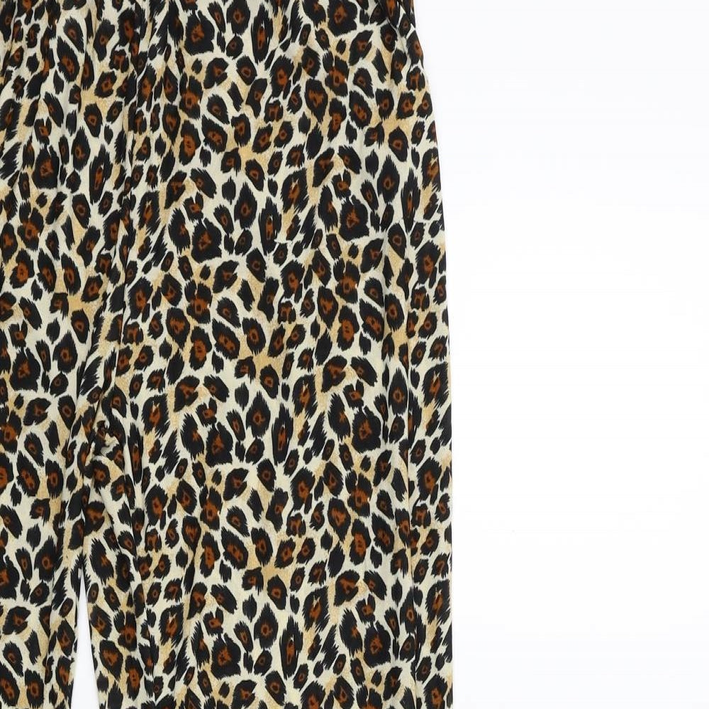 Preworn Womens Beige Animal Print  Trousers  Size 26 in L28 in