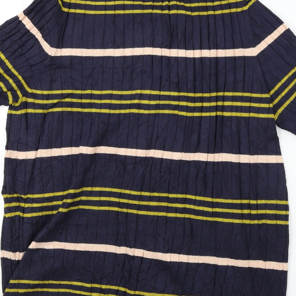 Marks and Spencer  Womens Blue Striped  Pullover Jumper Size 16