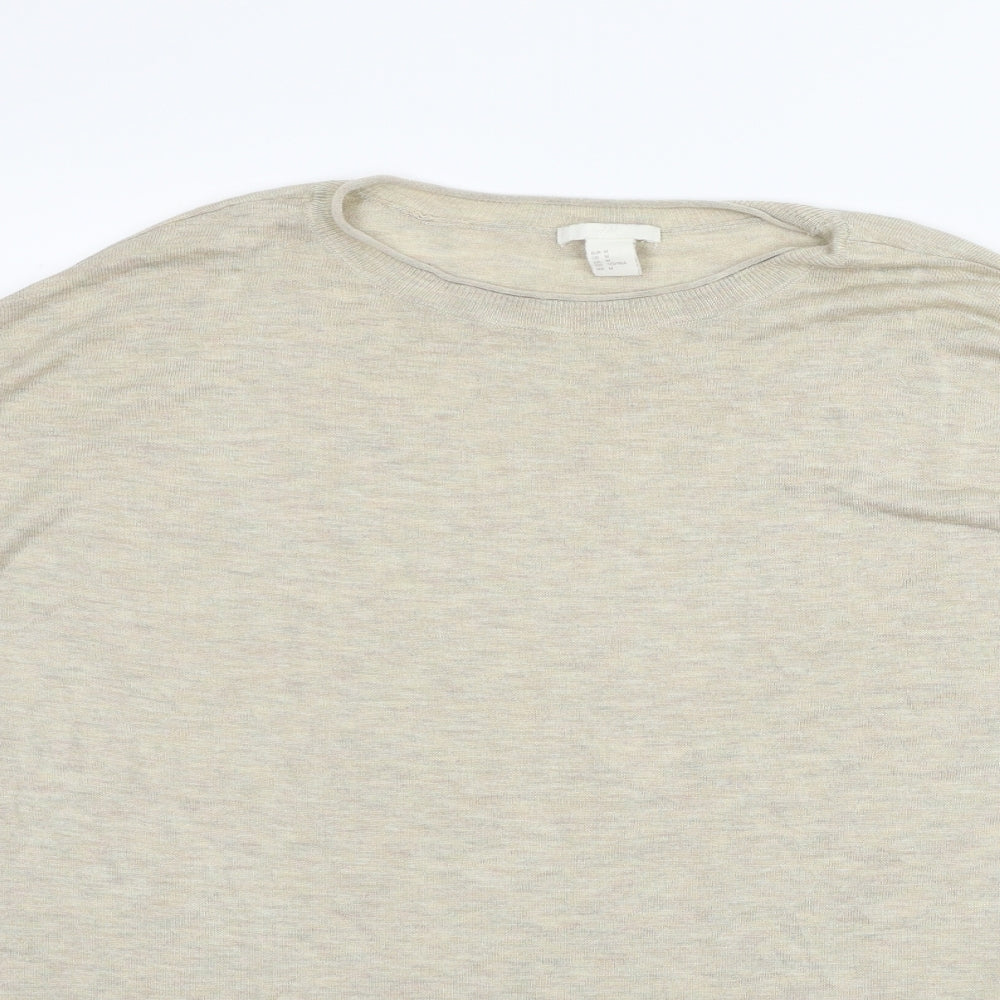 H&M Womens Beige   Pullover Jumper Size M