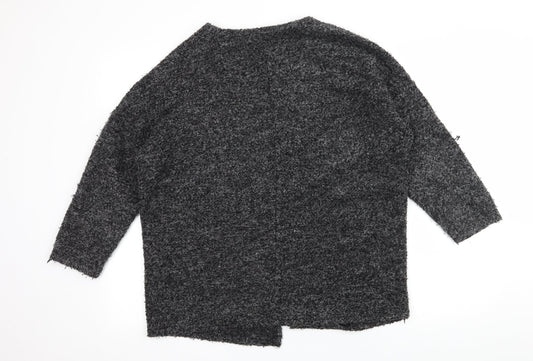 Divided Womens Grey  Knit Cardigan Jumper Size M