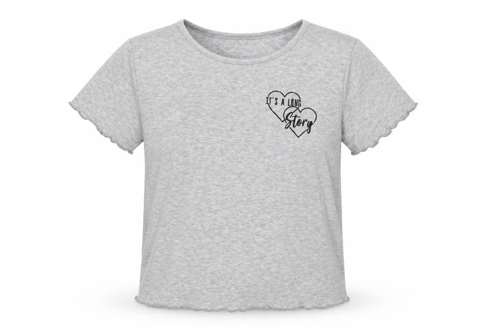 Miss Evie Girls Grey  Jersey Basic T-Shirt Size 11-12 Years  - It's a long story