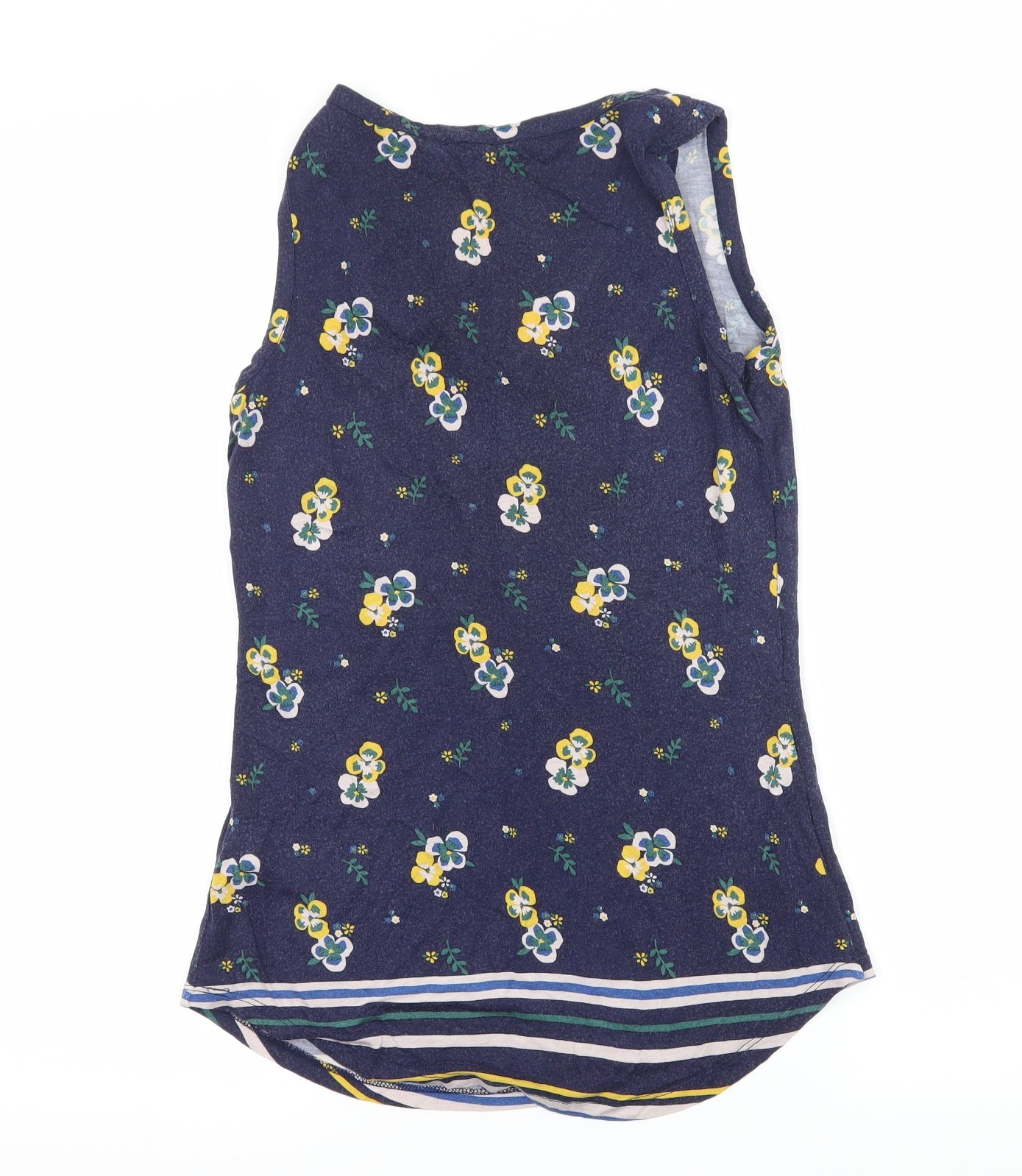 Dorothy Perkins Womens Blue Floral Jersey Basic Tank Size 8