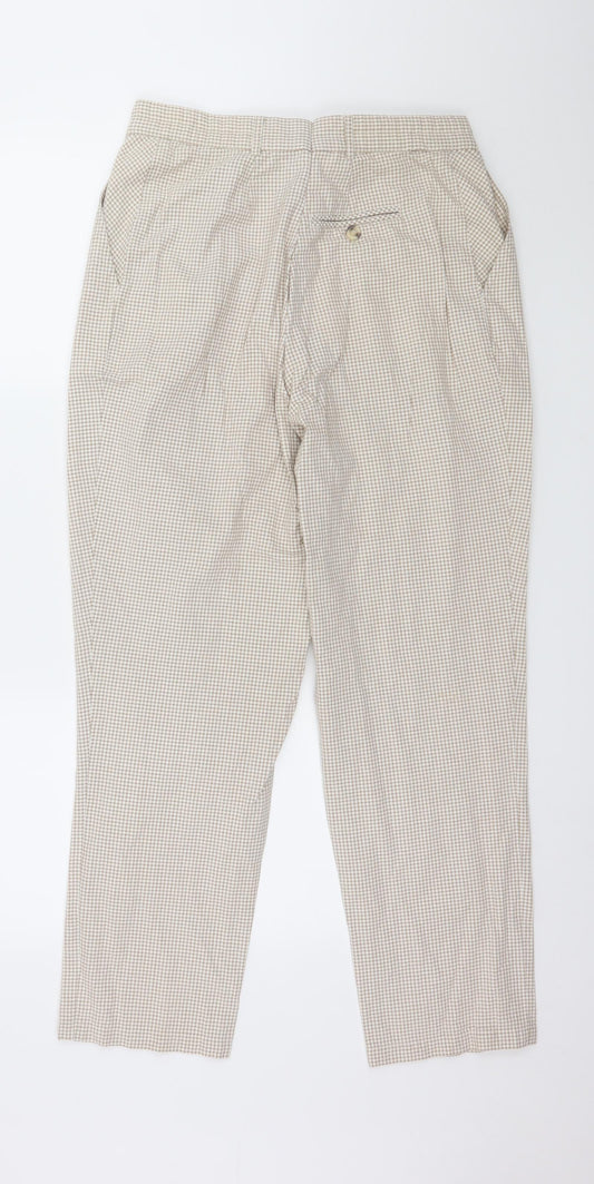 Preworn Womens Brown Check  Trousers  Size 30 in L27 in