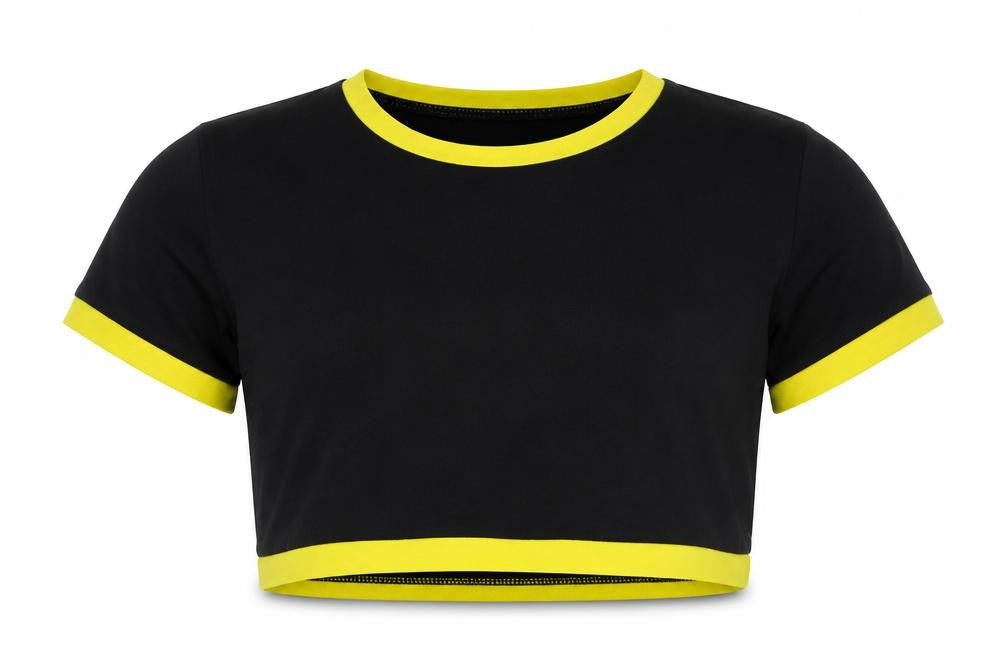 SHEIN Girls Black   Cropped T-Shirt Size 12 Years