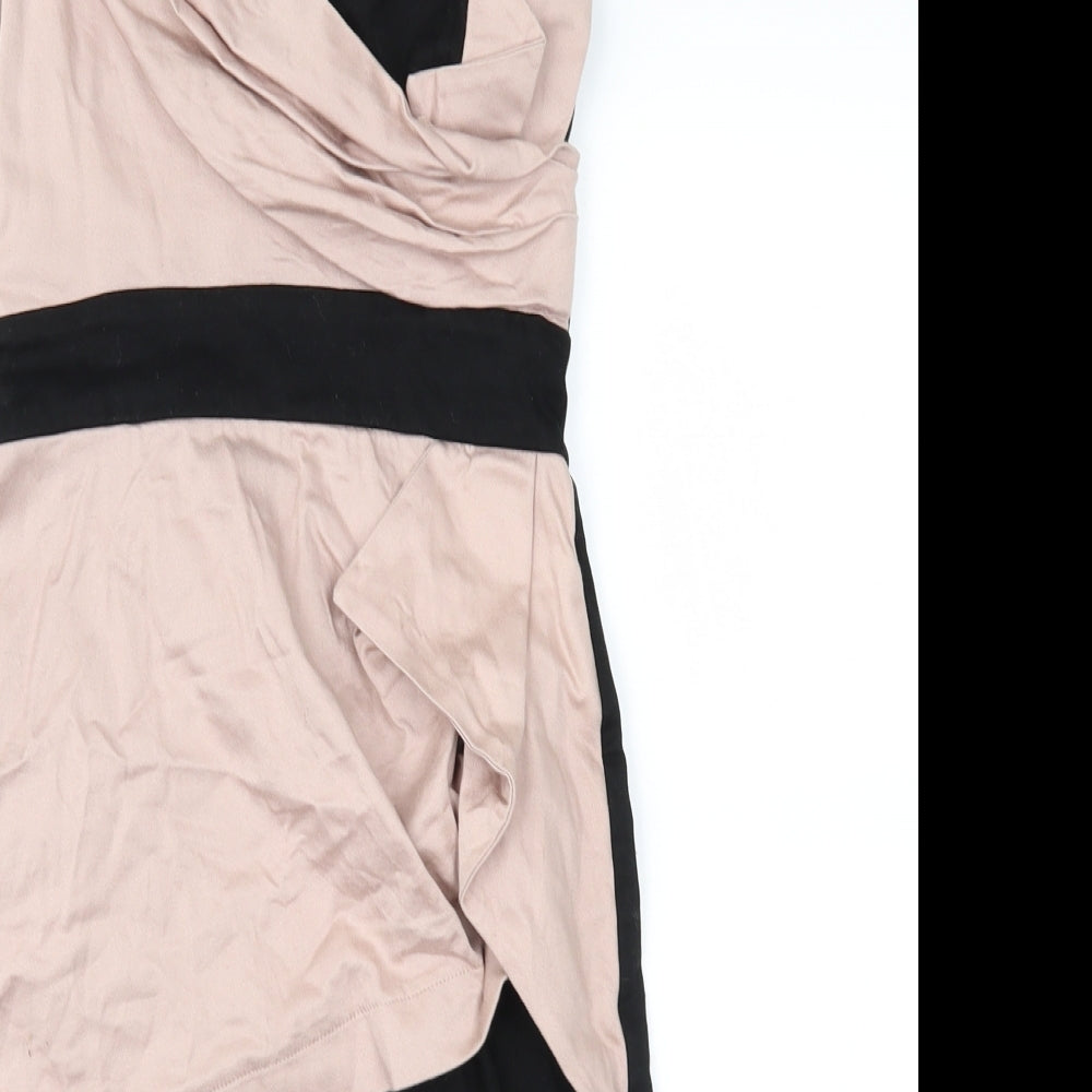 TFNC Womens Black Colourblock  Pencil Dress  Size 8