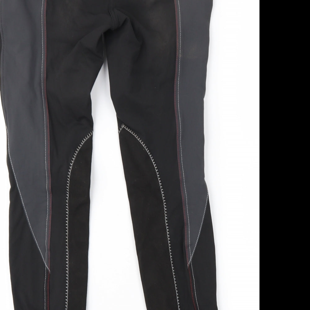 DECATHLON Womens Black   Cropped Trousers Size 8 L26 in - Jodhpurs