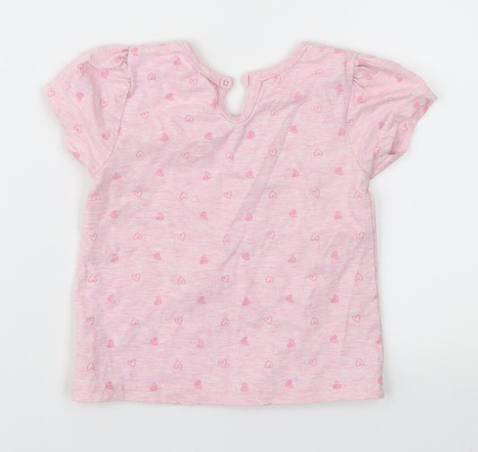 George Girls Pink   Basic T-Shirt Size 12 Months