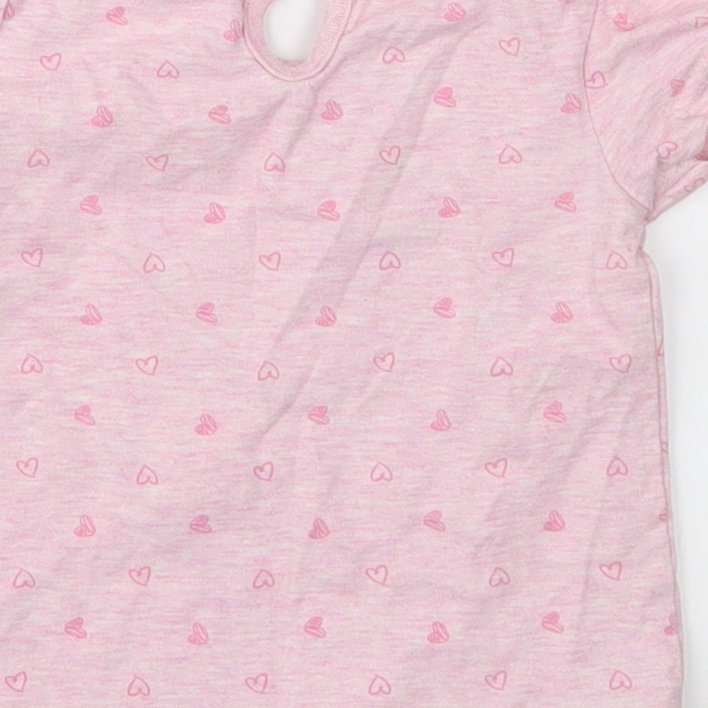 George Girls Pink   Basic T-Shirt Size 12 Months