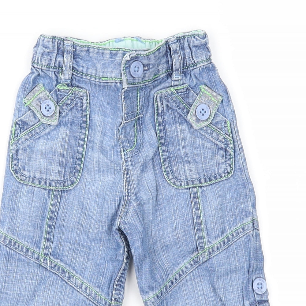 Marks and Spencer Baby Blue   Cargo Jeans Size 3-6 Months