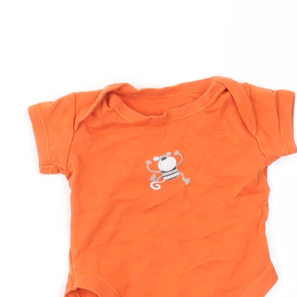 George Boys Orange   Basic T-Shirt Size 0-3 Months