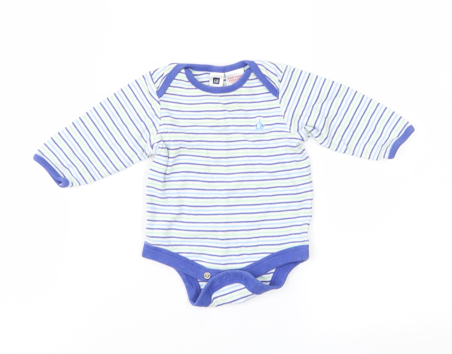 Gap Boys Blue Striped  Basic T-Shirt Size 0-3 Months