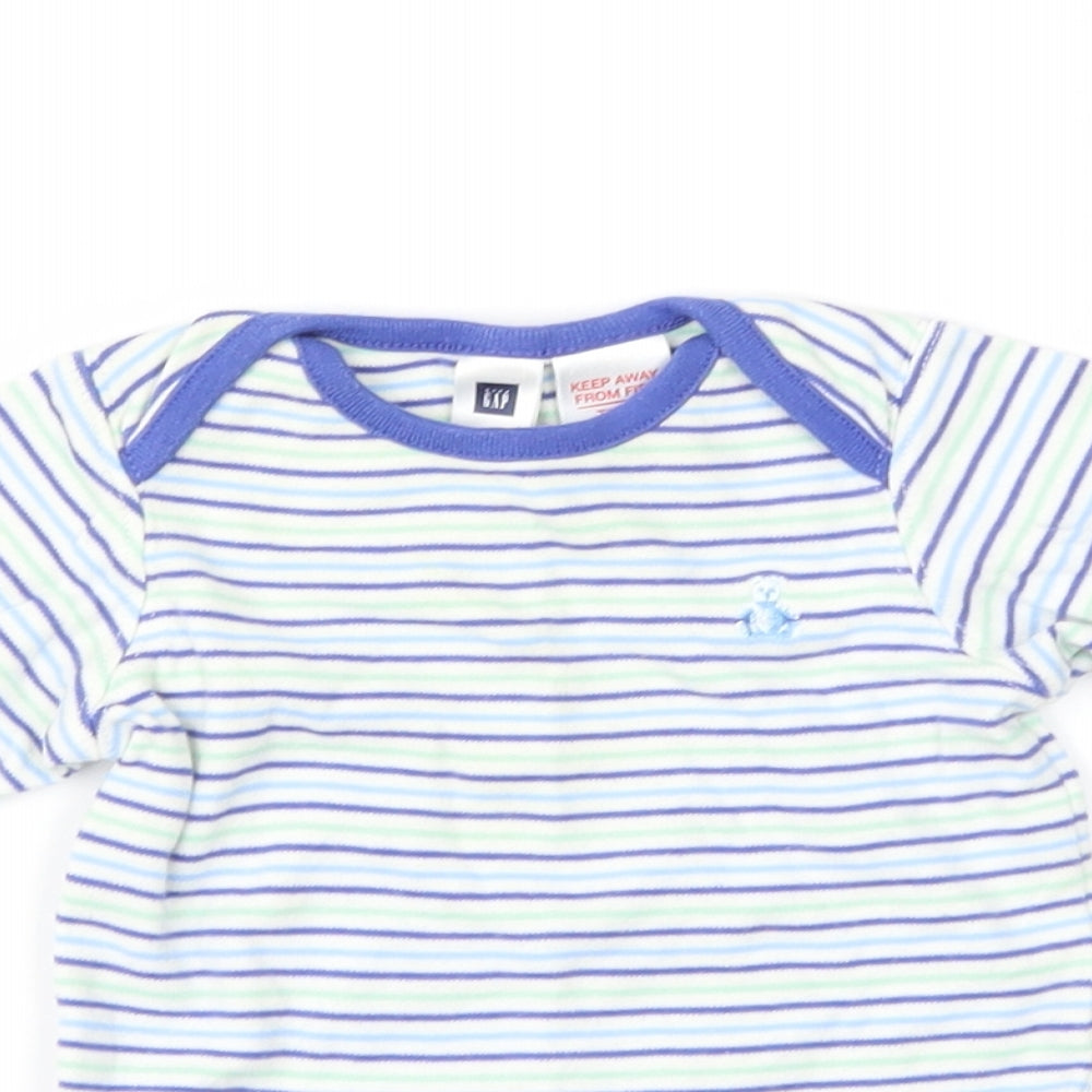 Gap Boys Blue Striped  Basic T-Shirt Size 0-3 Months