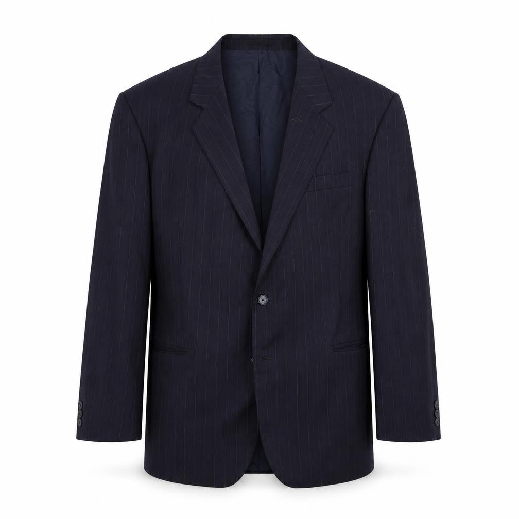 Marks & Spencer Mens Blue Striped  Jacket Suit Jacket Size 44