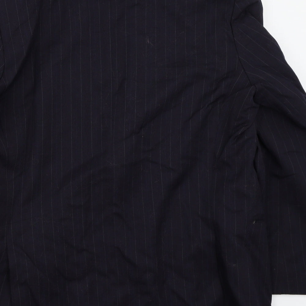 Marks and Spencer Mens Blue Striped  Jacket Suit Jacket Size 44