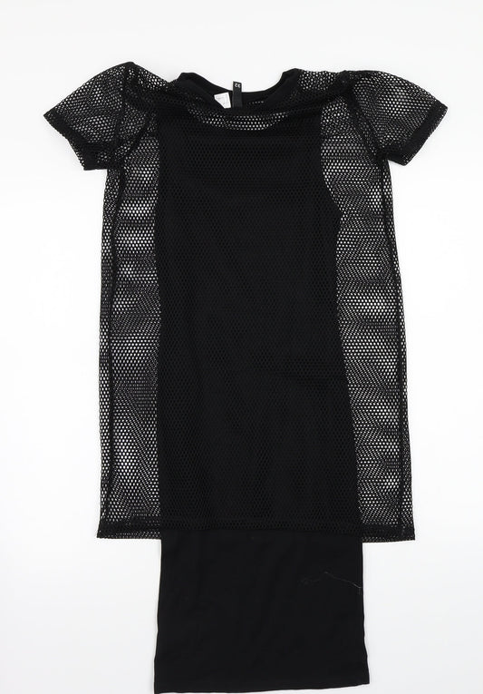 H&M Womens Black   T-Shirt Dress  Size 2