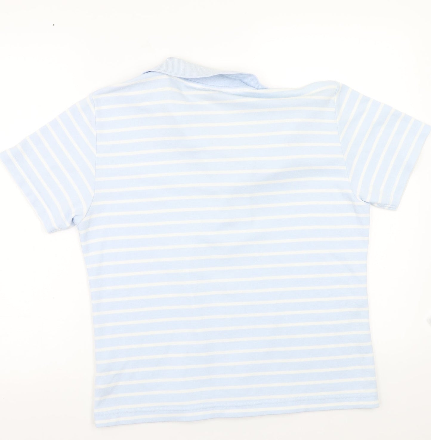 Donna lewis Womens Blue Striped  Basic Button-Up Size M