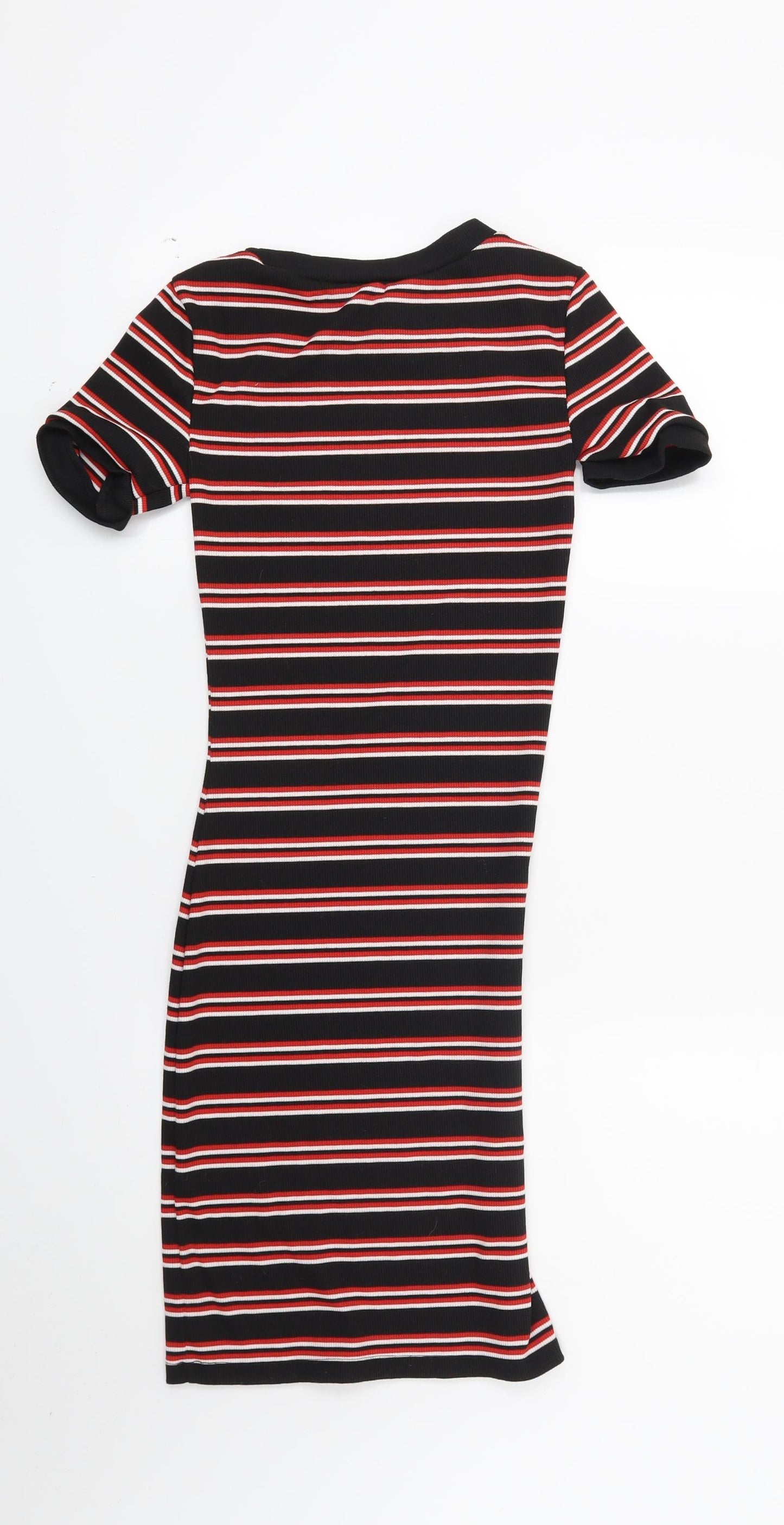 Divided Womens Red Striped  T-Shirt Dress  Size 4