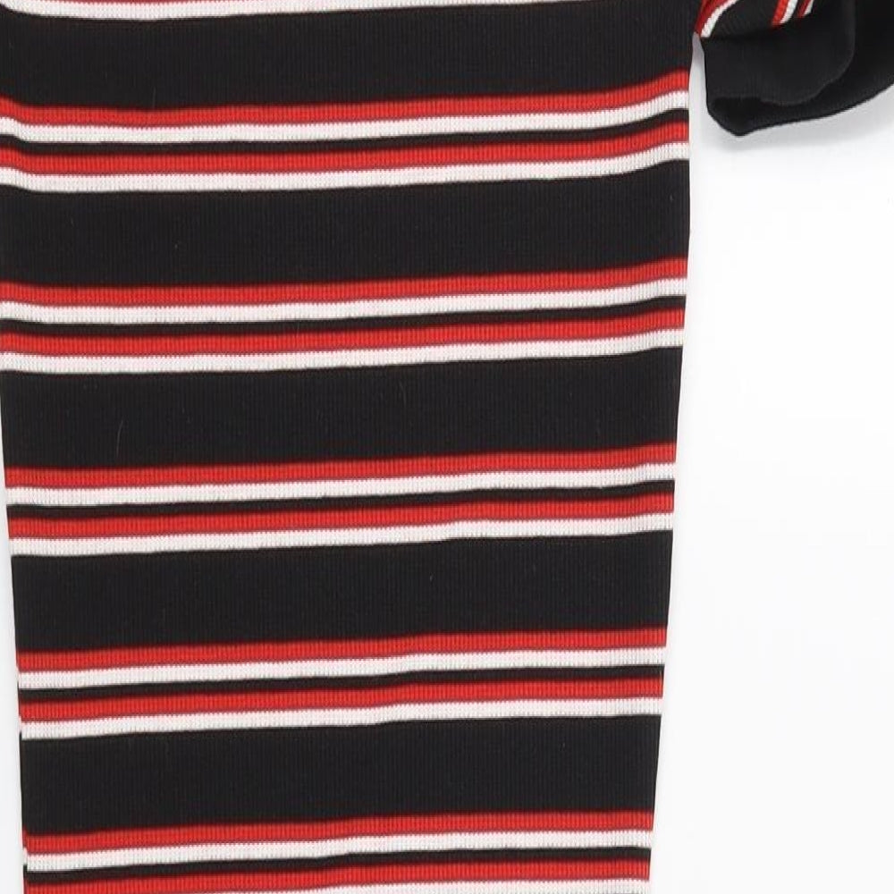Divided Womens Red Striped  T-Shirt Dress  Size 4