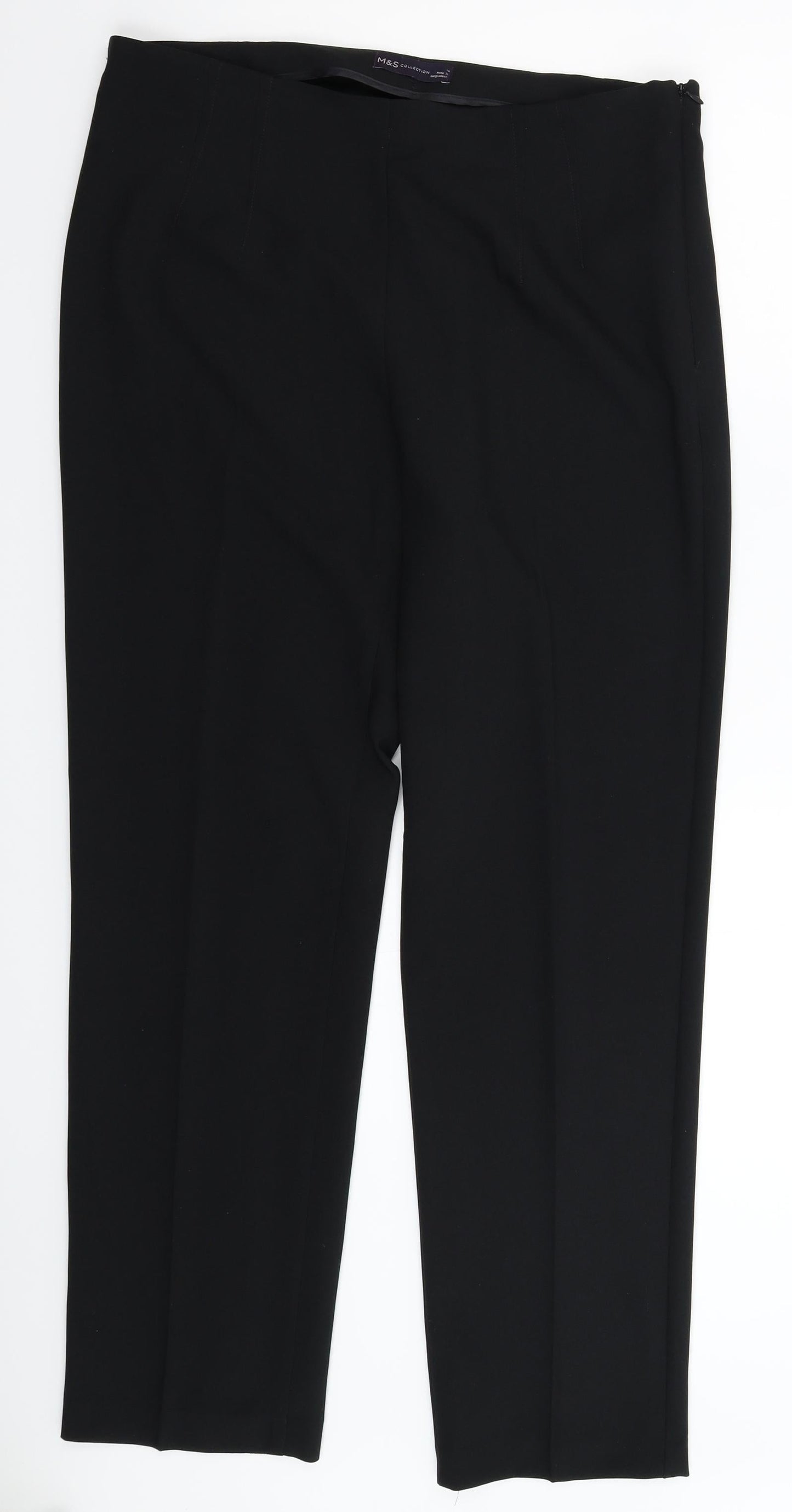 Marks and Spencer Womens Black   Dress Pants Trousers Size 14 L30 in