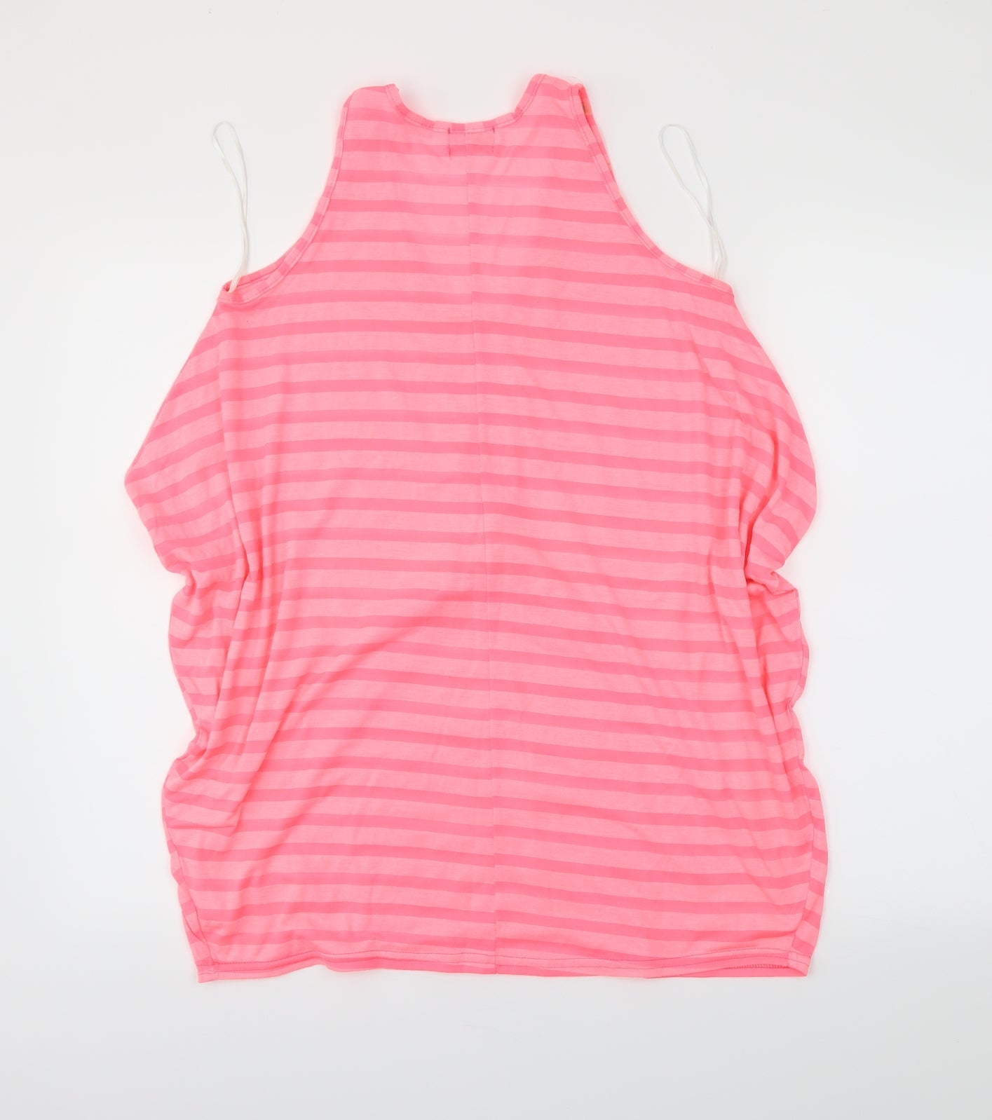 ribbon Womens Pink Striped  Basic Tank Size 8