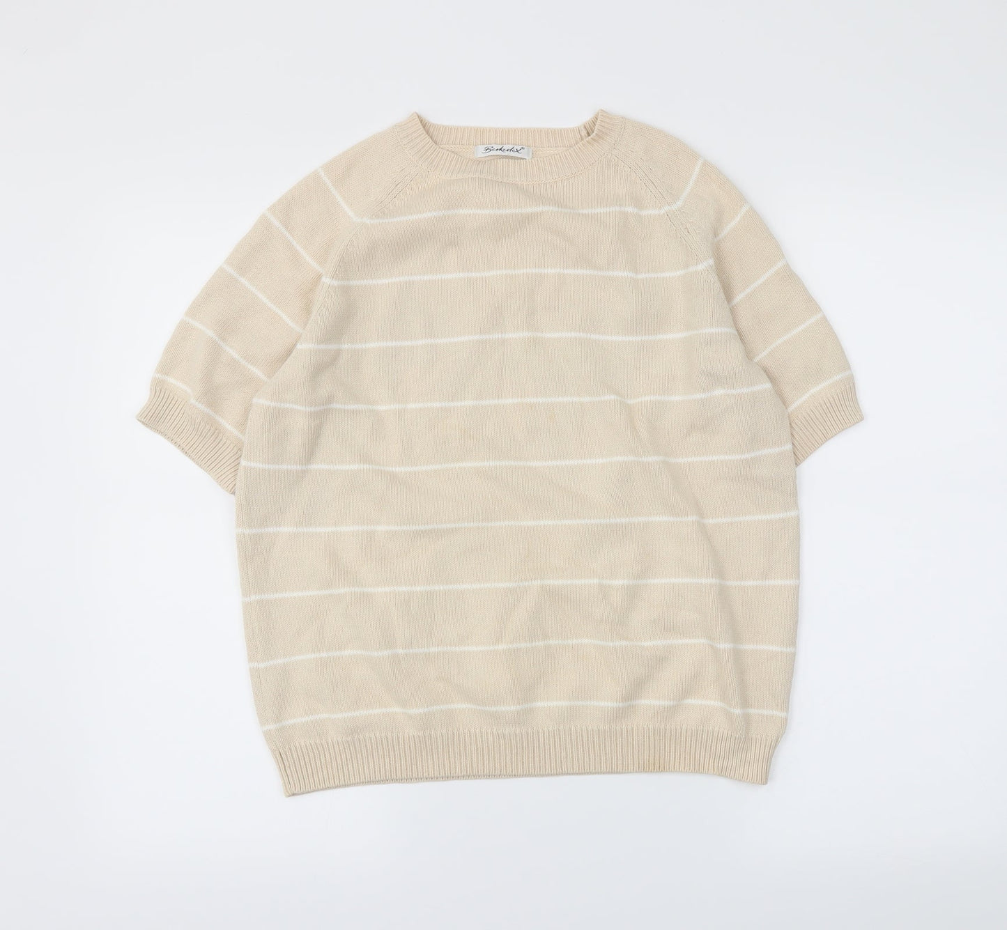 Berkertex Womens Beige Striped  Pullover Jumper Size 14
