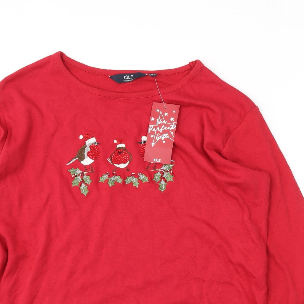 isle Womens Red   Tunic T-Shirt Size S