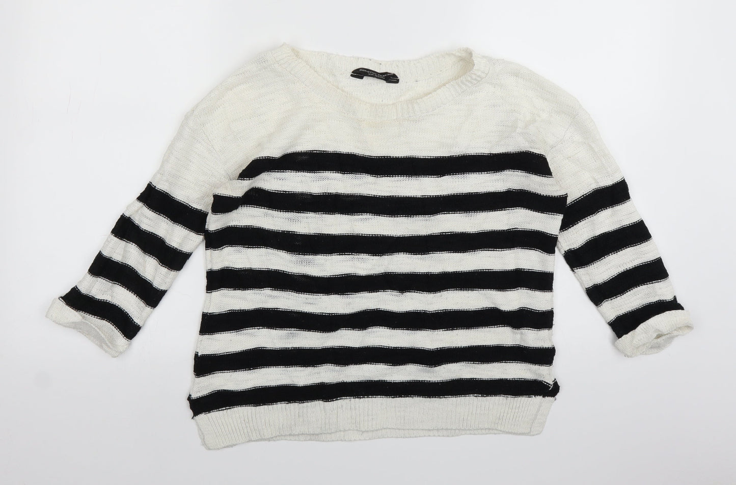 Dorothy Perkins Womens White  Knit Pullover Jumper Size 10