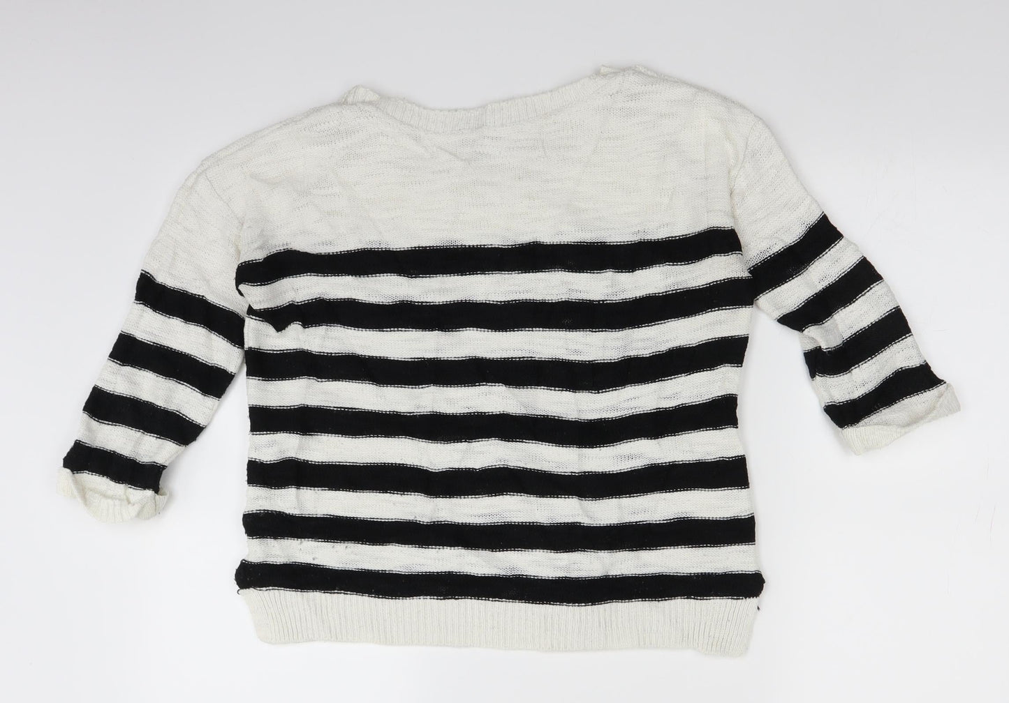 Dorothy Perkins Womens White  Knit Pullover Jumper Size 10