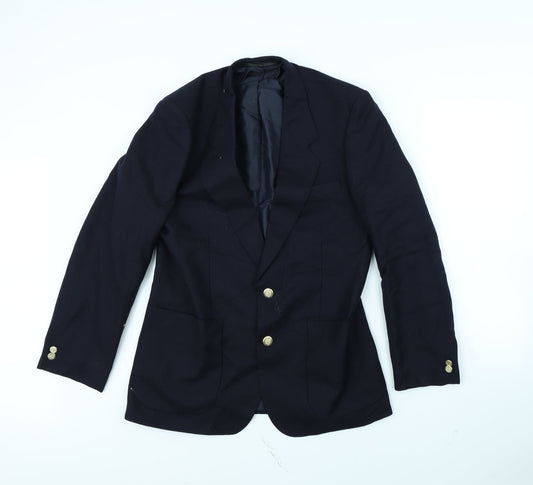 Preworn Womens Blue   Jacket Blazer Size 36  - shoulder pads