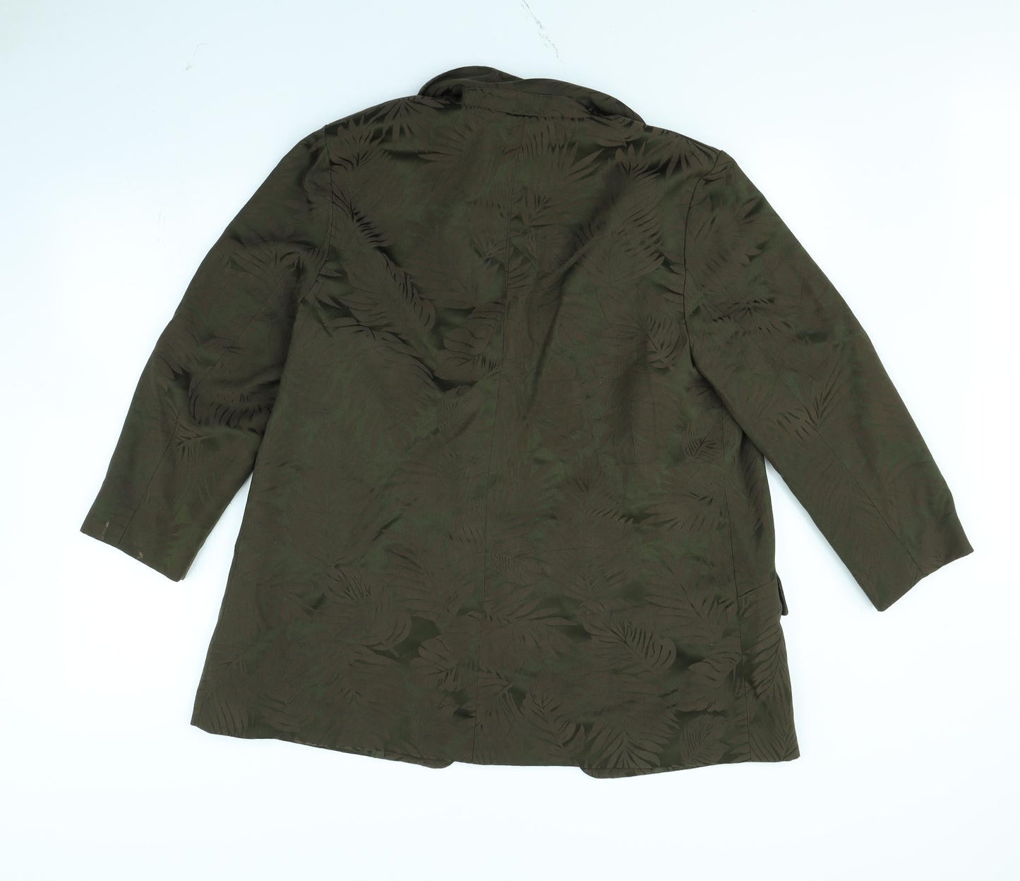 Bonmarché Womens Green Floral  Jacket  Size 16  - shoulder pads