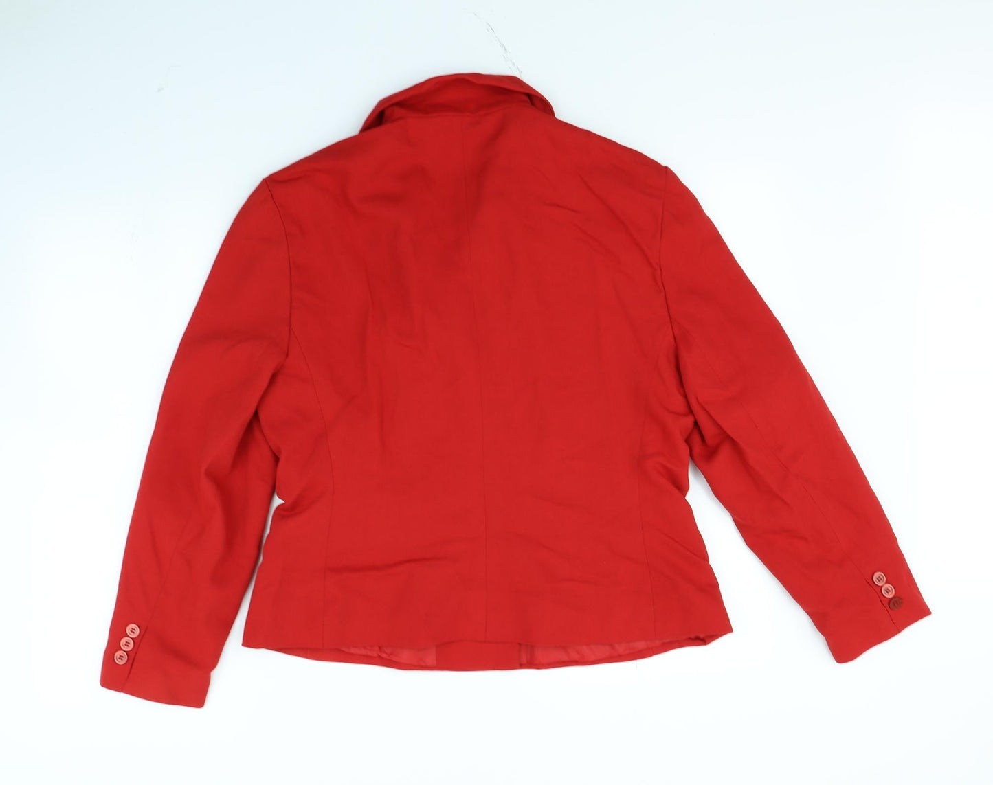 Preworn Womens Red   Jacket  Size 16  - shoulder pads