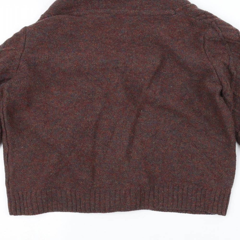 Preworn Womens Brown  Knit Jacket Coatigan Size 12