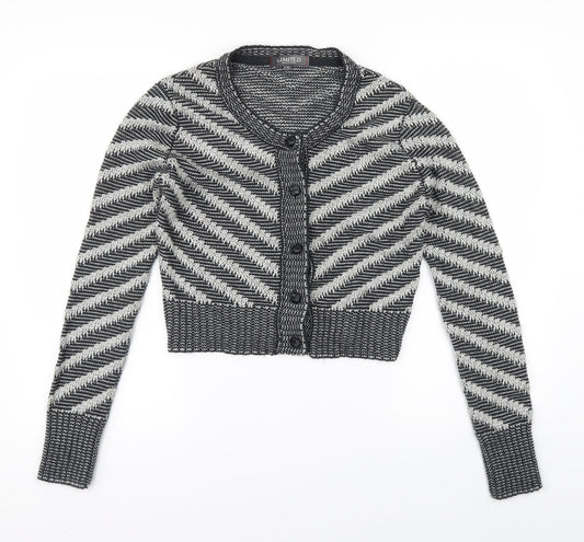 Limited Womens Multicoloured Striped Knit Pullover Jumper Size 12  - Cropped