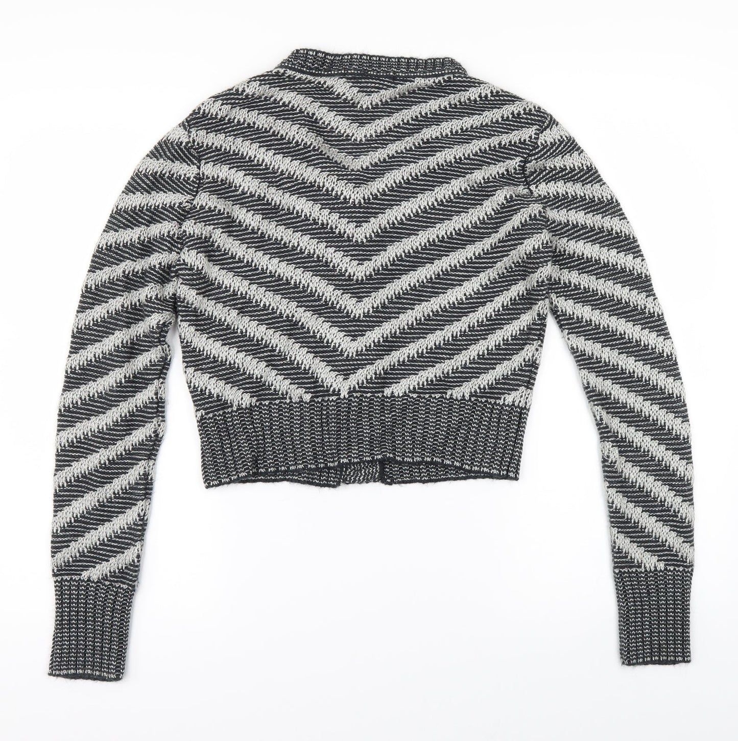 Limited Womens Multicoloured Striped Knit Pullover Jumper Size 12  - Cropped