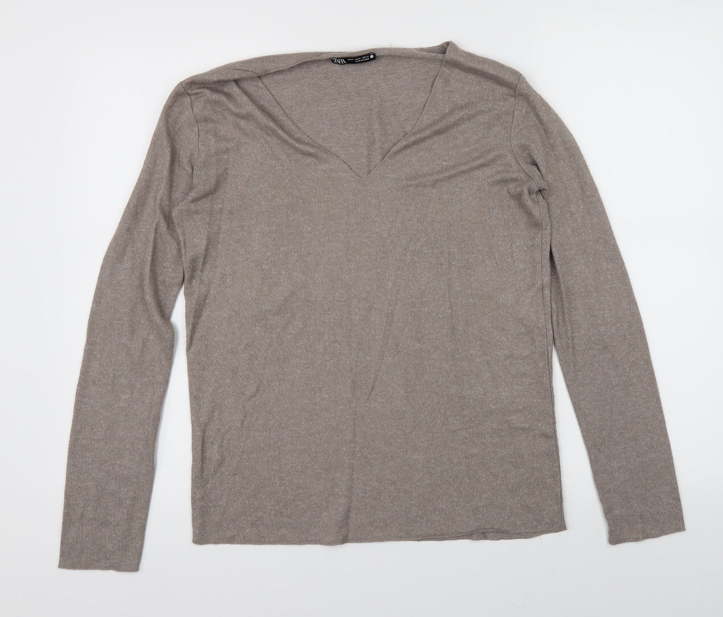Zara Womens Brown   Pullover Jumper Size M
