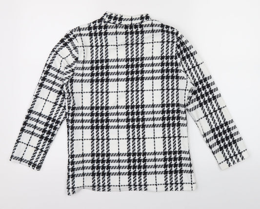 SheIn Womens Multicoloured Check  Basic Blouse Size M