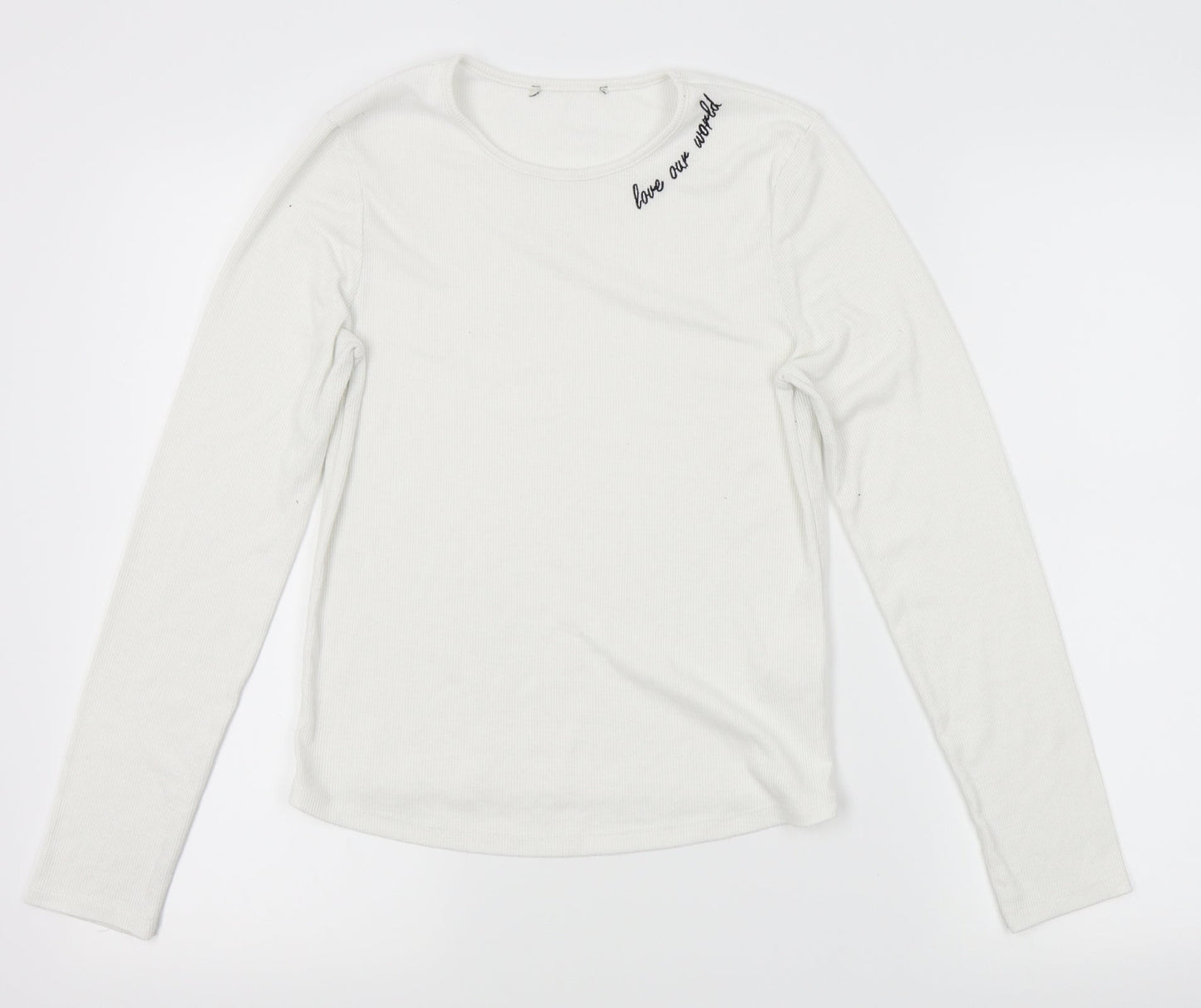 George Girls White   Pullover Jumper Size 13-14 Years