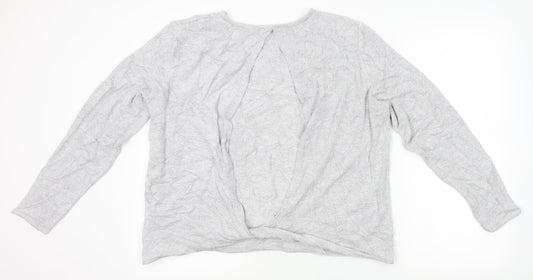 NEXT Womens Grey   Basic T-Shirt Size L  - backless